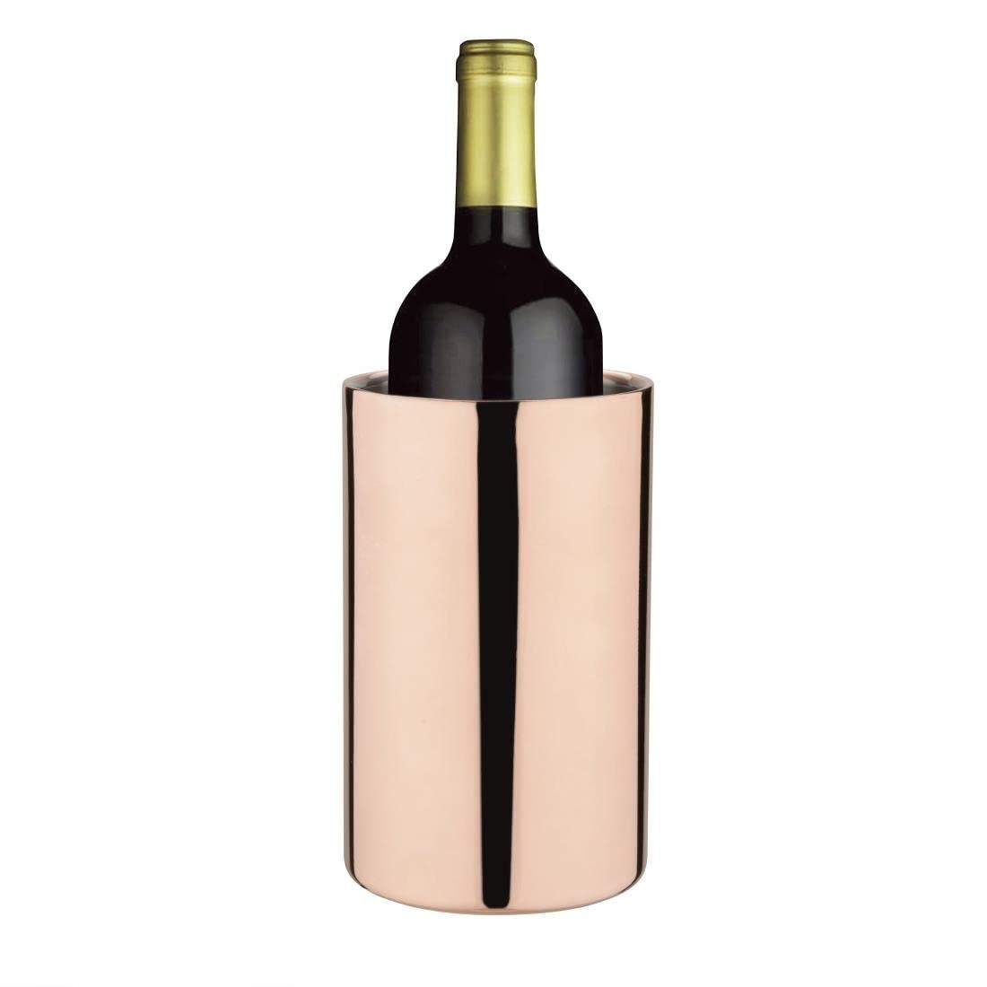 Copper Wine Bottle Cooler Double Wall Insulated Champagne Chiller Luxury