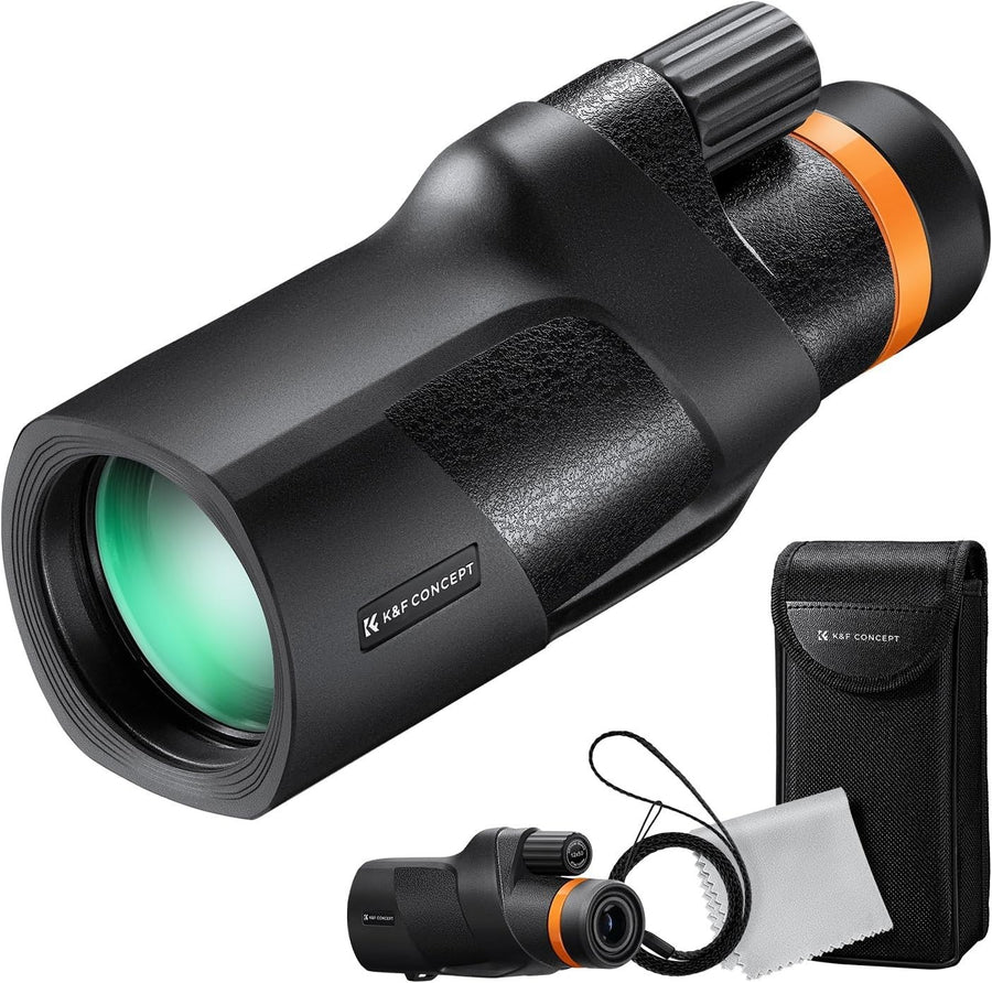 12x50 HD Monocular Telescope Waterproof FMC BAK4 Prism Wide View Outdoor Travel