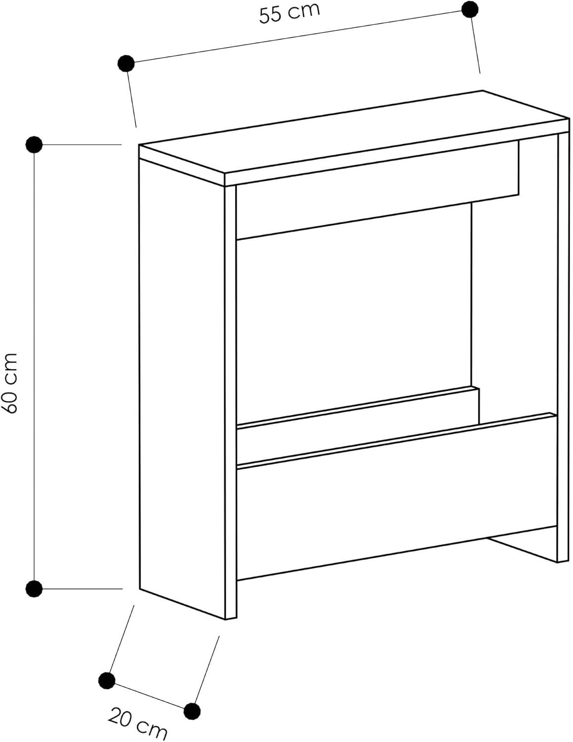 Space-Saving Side Table with Magazine Rack - Stylish Storage & Small Footprint