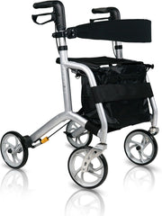 Ultra Lightweight 4 Wheel Rollator Walker with Seat Folding Aluminium Frame