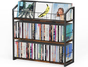 3 Tier CD Storage Rack Holds 123 CDs Desktop Display Shelf Organizer