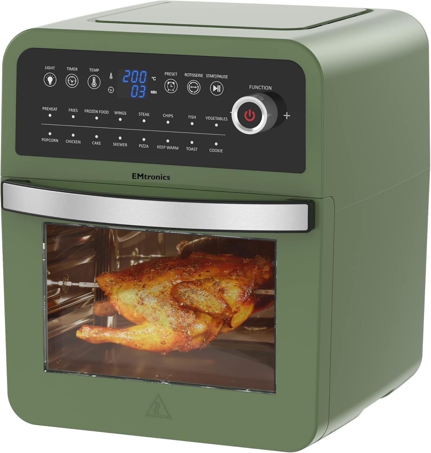 12L Retro Air Fryer Oven | 1800W Oil-Free Cooking | 16 Presets | Sage