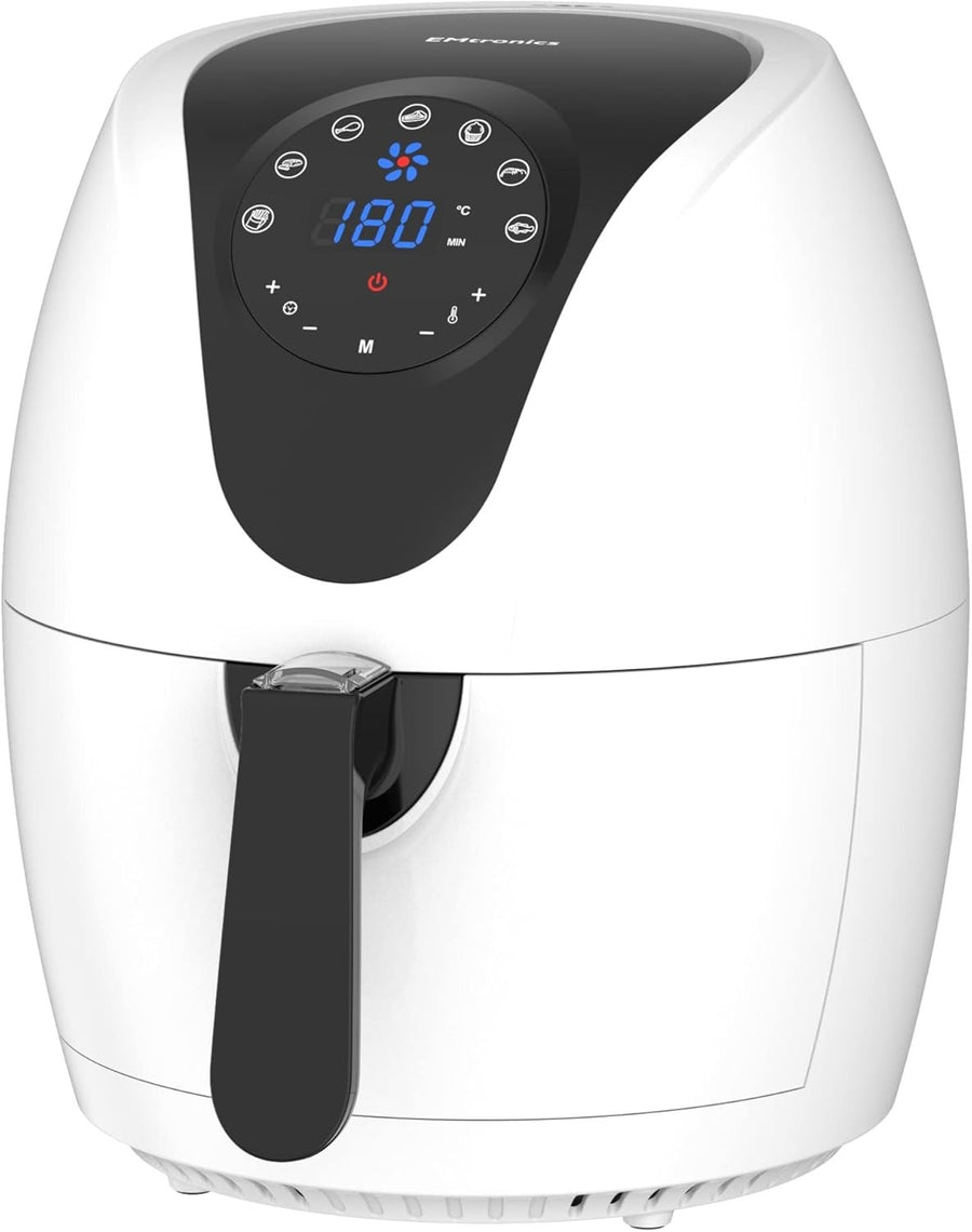 4.5L Digital Air Fryer | 1400W Oil-Free Cooking | 7 Presets | White Finish