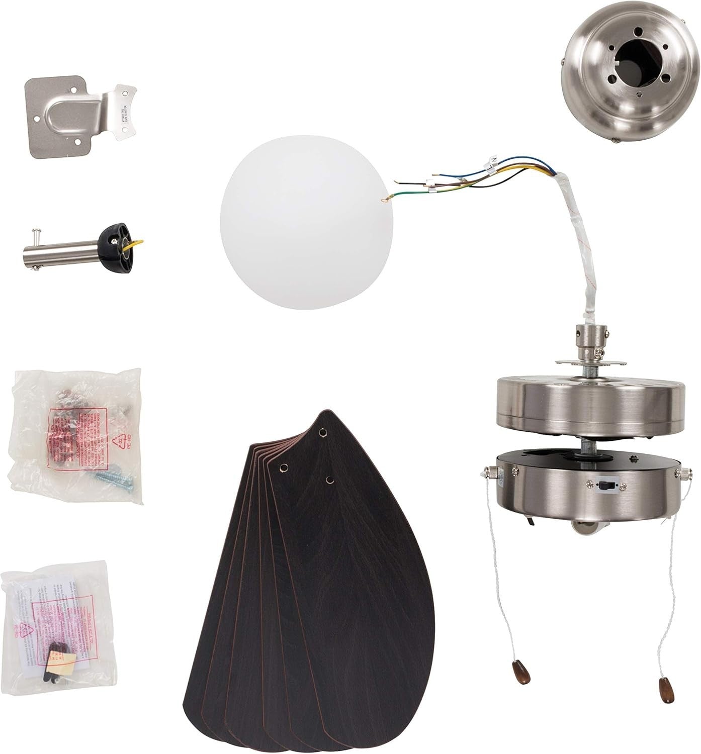 MiniSun 76cm Ceiling Fan, 6 Blades, LED Light, 3 Speed, Remote Control