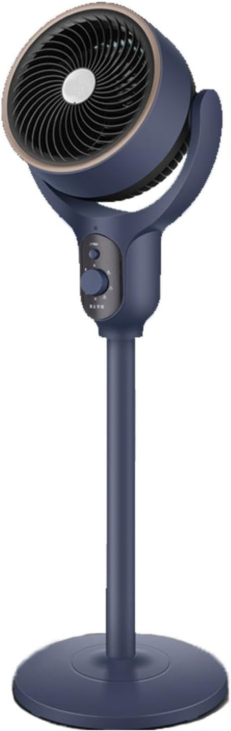 90°+90° Standing Fan Adjustable Height 3-Speed Quiet Floor Pedestal Fan Blue