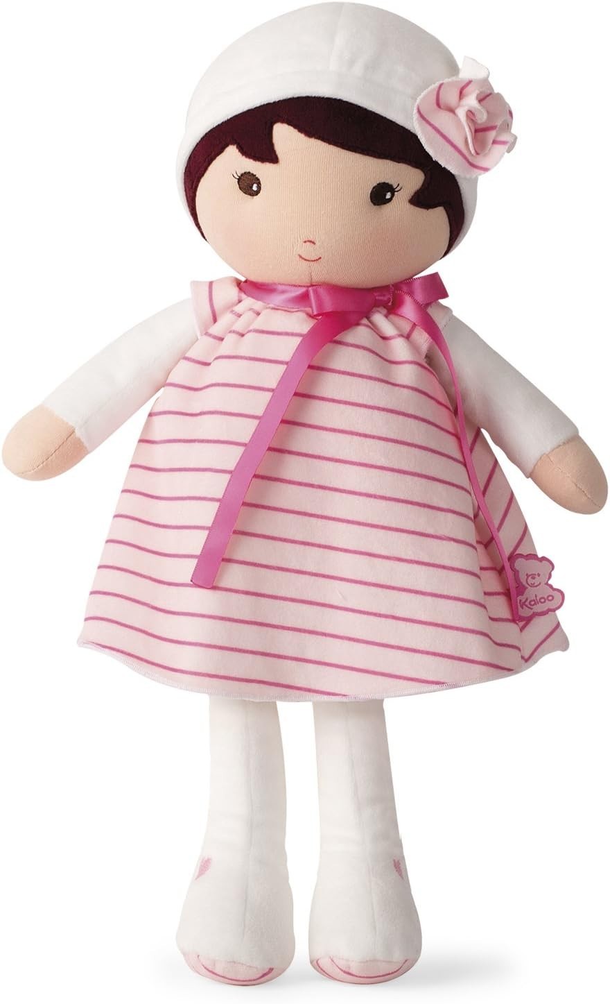 40cm Soft Velvet Baby Doll Striped Dress Cuddly First Doll Gift for Kids