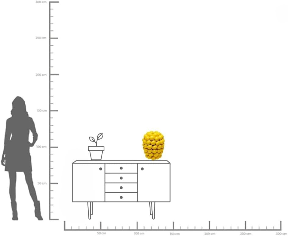 Large Yellow Lemon Ceramic Vase 40cm Modern Statement Table Home Decor