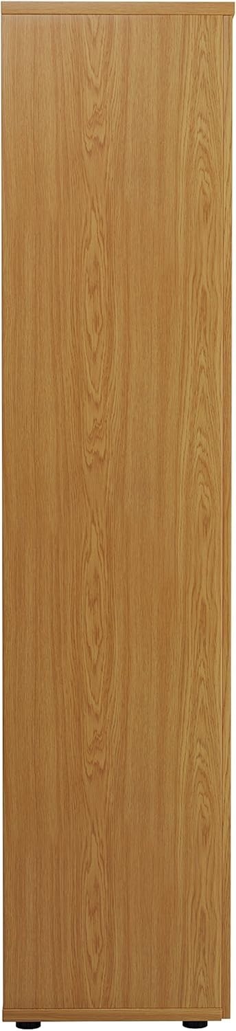 Oak Tall Office Cupboard 4 Shelf Lockable 200cm Storage Unit
