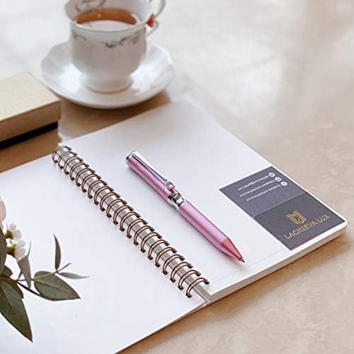 Luxury Pink Crystal Ballpoint Pen Brass Executive Gift Box