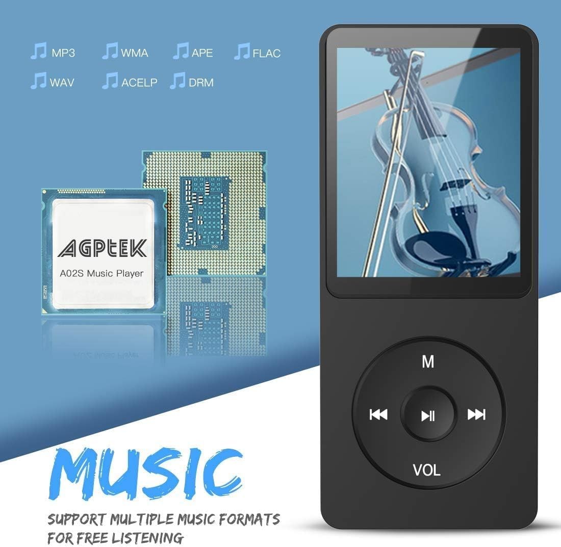 16GB MP3 Player Lossless Music FM Radio 1.8" Screen 70H