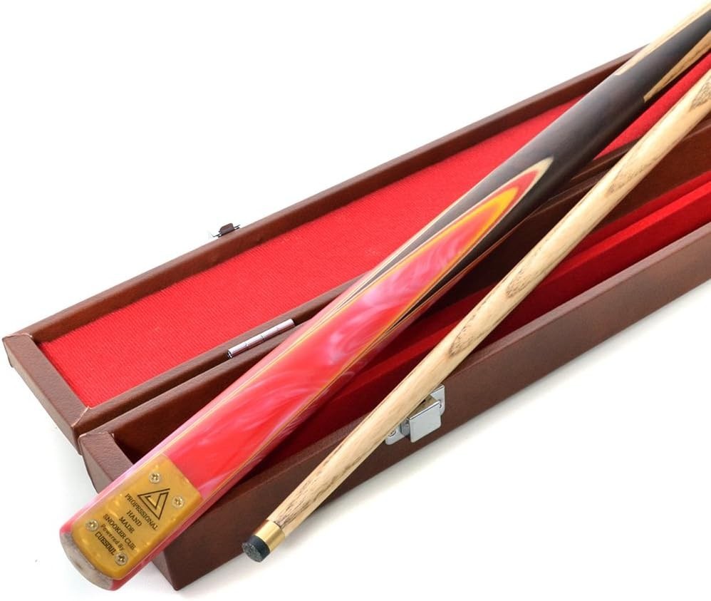 57” Snooker Pool Cue 2 Piece Ash Shaft 9.5mm Tip Case 18oz