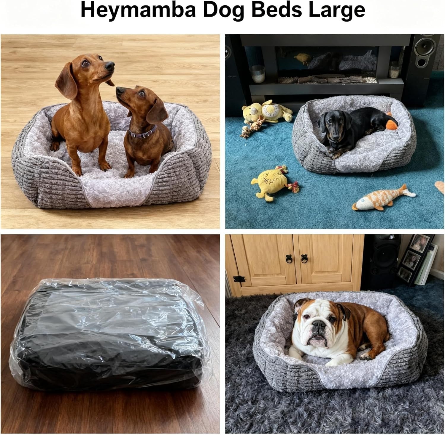 Medium Dog Bed 20cm High Sides Washable Sofa 64x53cm