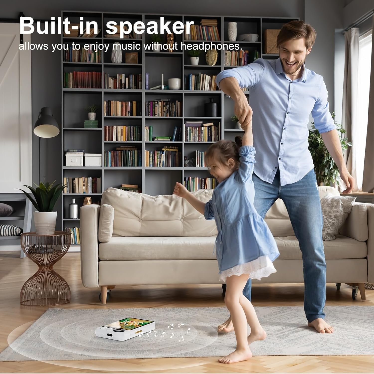 128GB MP3 Player Bluetooth 5.3 Touch Screen Speaker FM