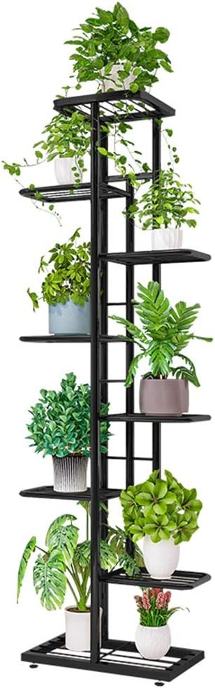8 Tier Metal Tall Plant Stand Indoor Outdoor Flower Pot Display Rack