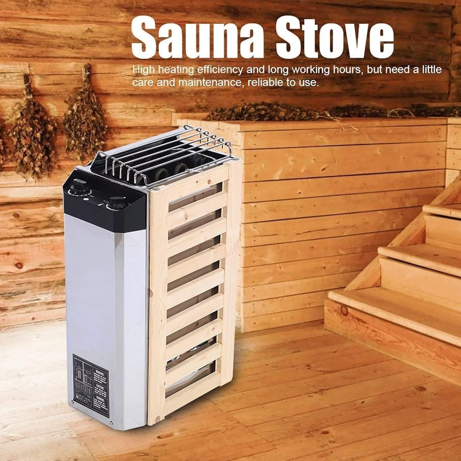 3KW Electric Sauna Heater for 2–4m³ Room – Stainless Steel, Timer Control