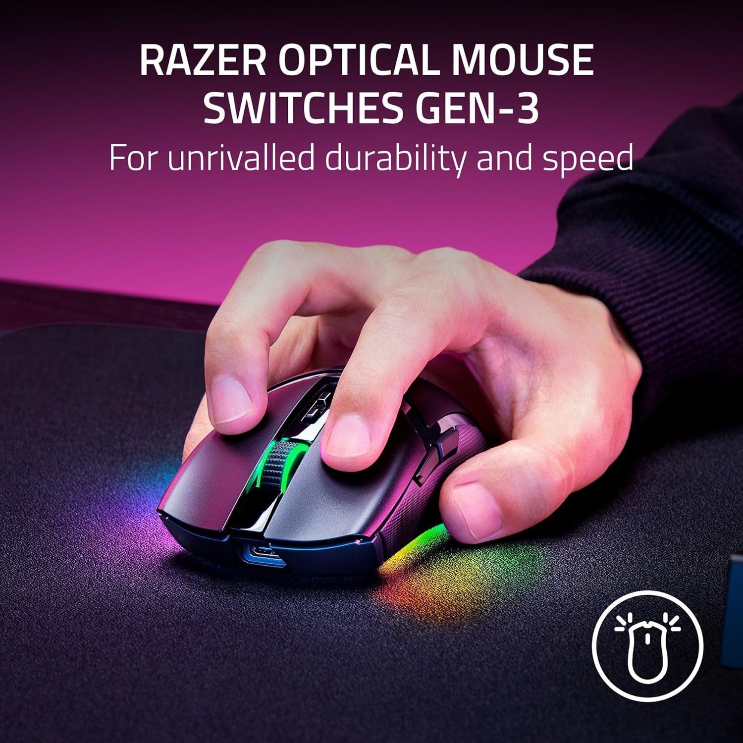 Wireless Gaming Mouse 30K DPI RGB 10 Buttons Pro Esports
