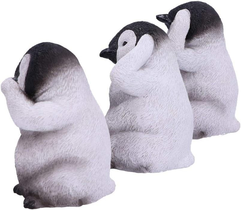 See No Hear No Speak No Evil Penguin Figurines Set Cute Resin Home Decor Gift
