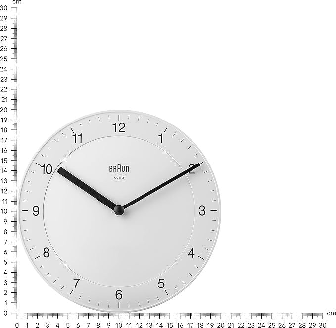 Minimalist Wall Clock 20cm Silent Quartz Modern White Home Office Decor