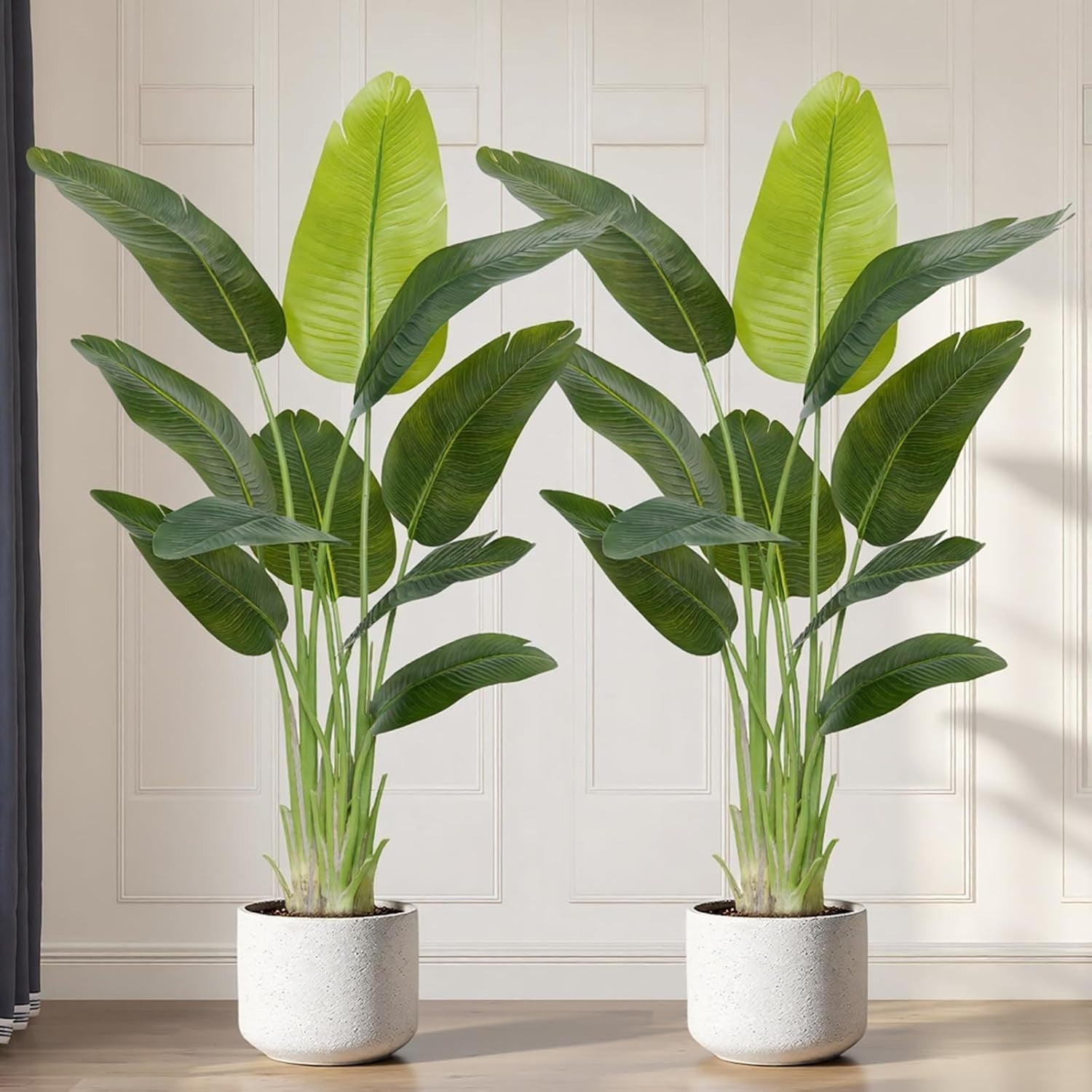 Set of 2 Bird of Paradise Plants 150cm Lifelike Indoor Potted Tropical Banana