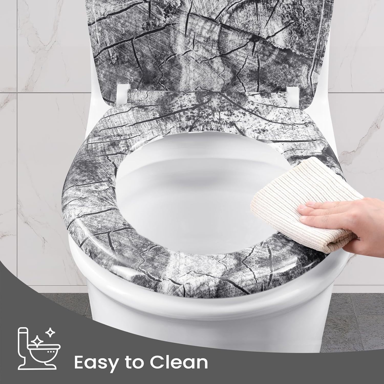 Soft Close O-Shape Toilet Seat Quick Release Top/Bottom Mount 175kg