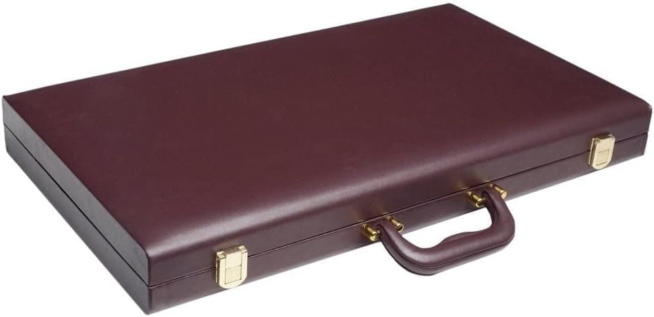 Tournament Backgammon Set 50cm Leatherette Folding Board Luxury Strategy Game