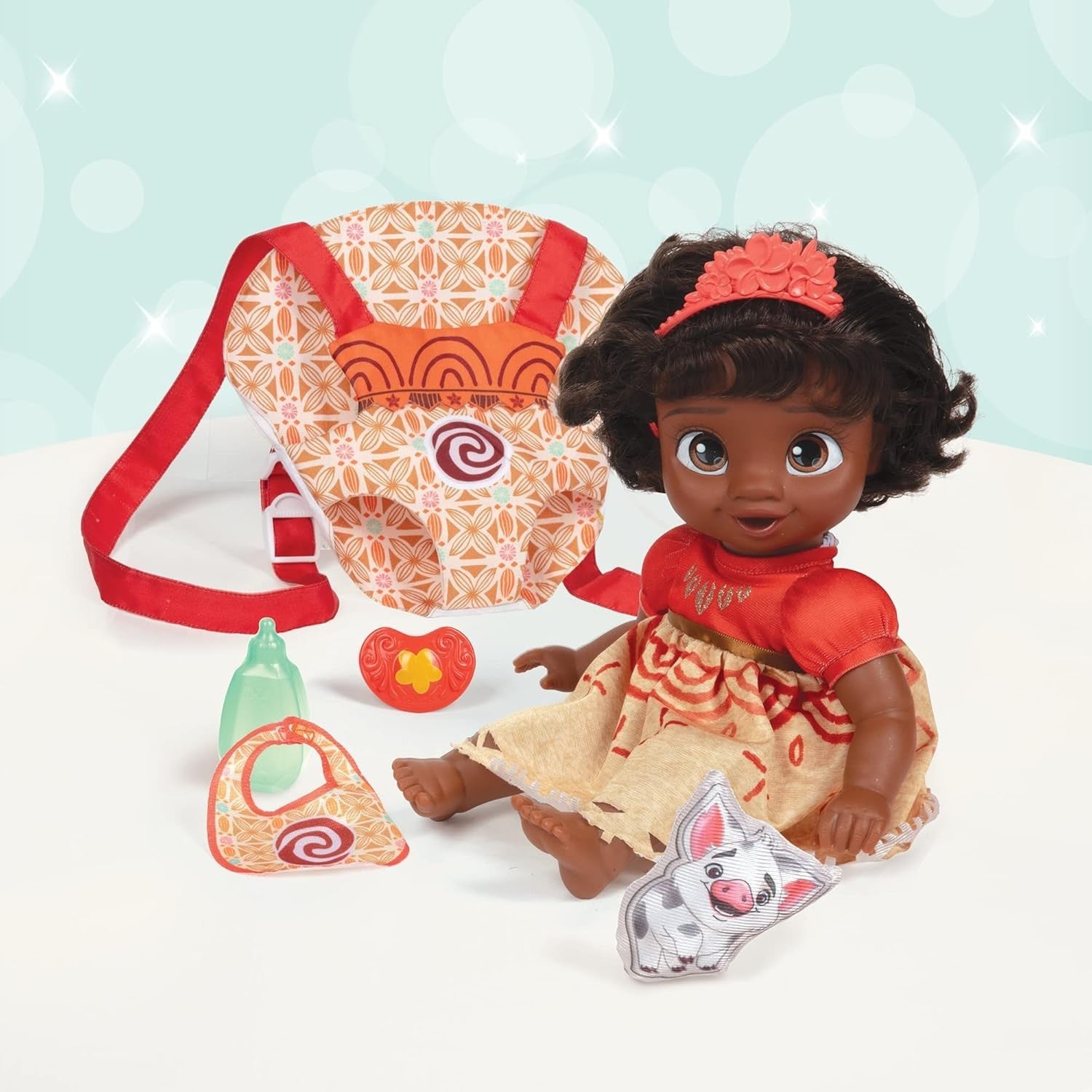 Baby Princess Doll Playset with Carrier Plush Friend Bottle & Tiara