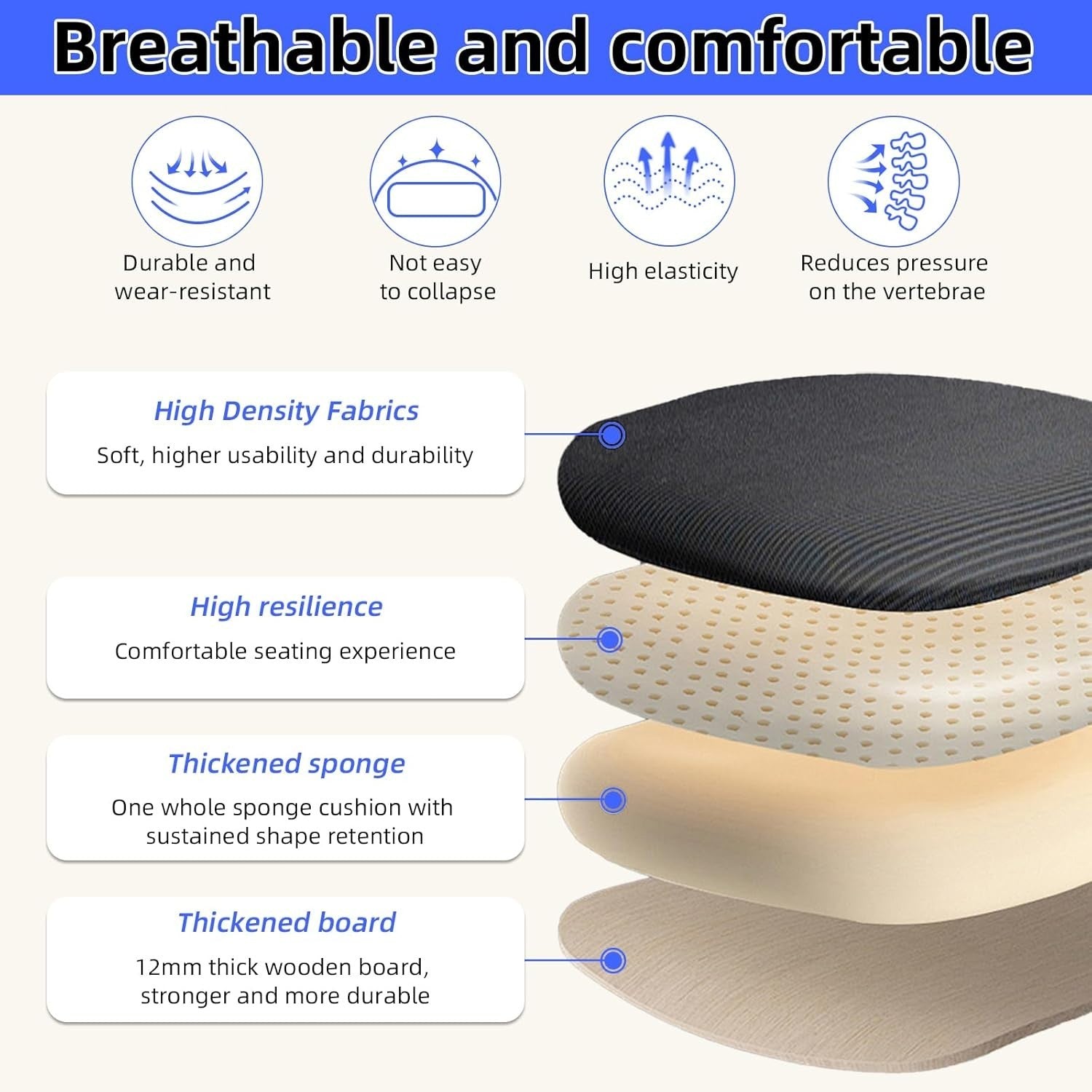 Ergonomic Mesh Office Chair Adjustable Lumbar Back Tilt Swivel Computer Desk Sea