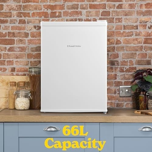 66L Mini Fridge Countertop Manual Temp Control Reversible White Compact