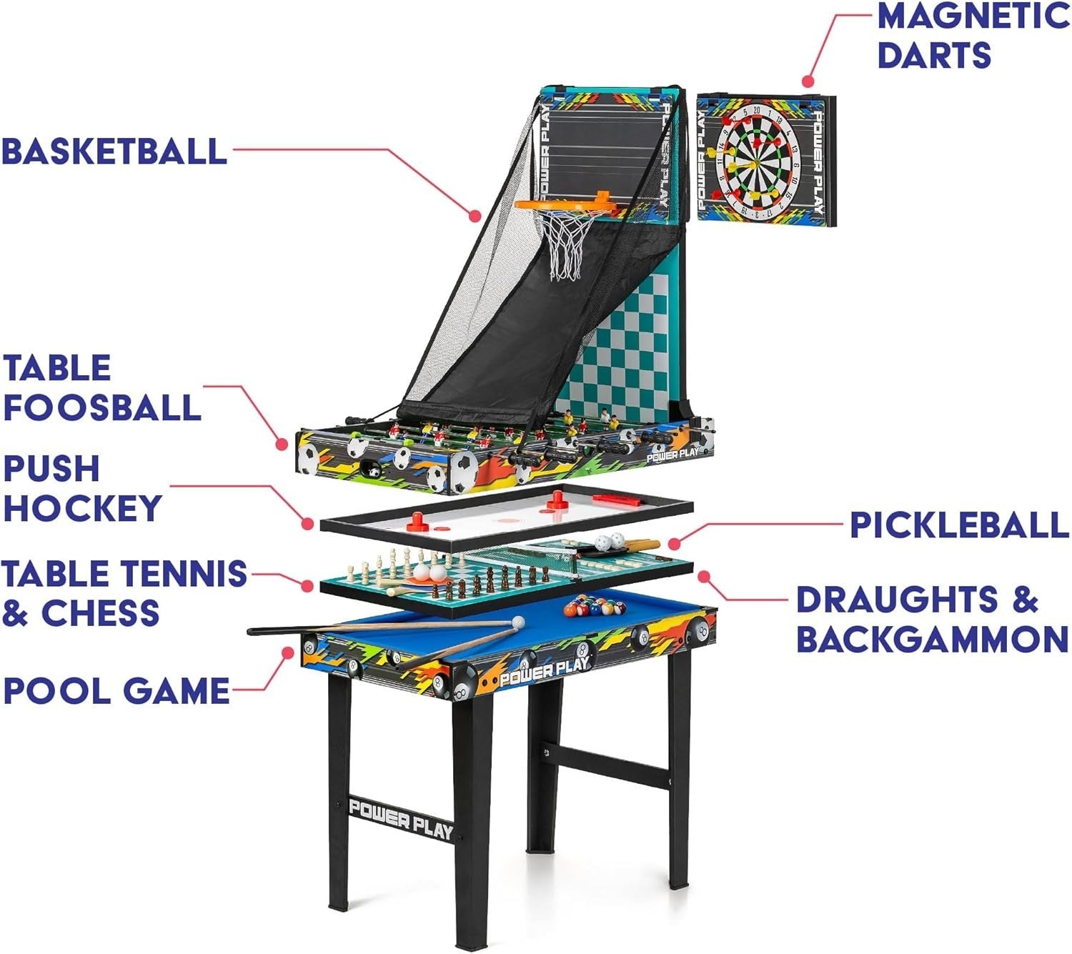 10 in 1 Multi Game Table Indoor Pool Foosball Hockey Tennis Set