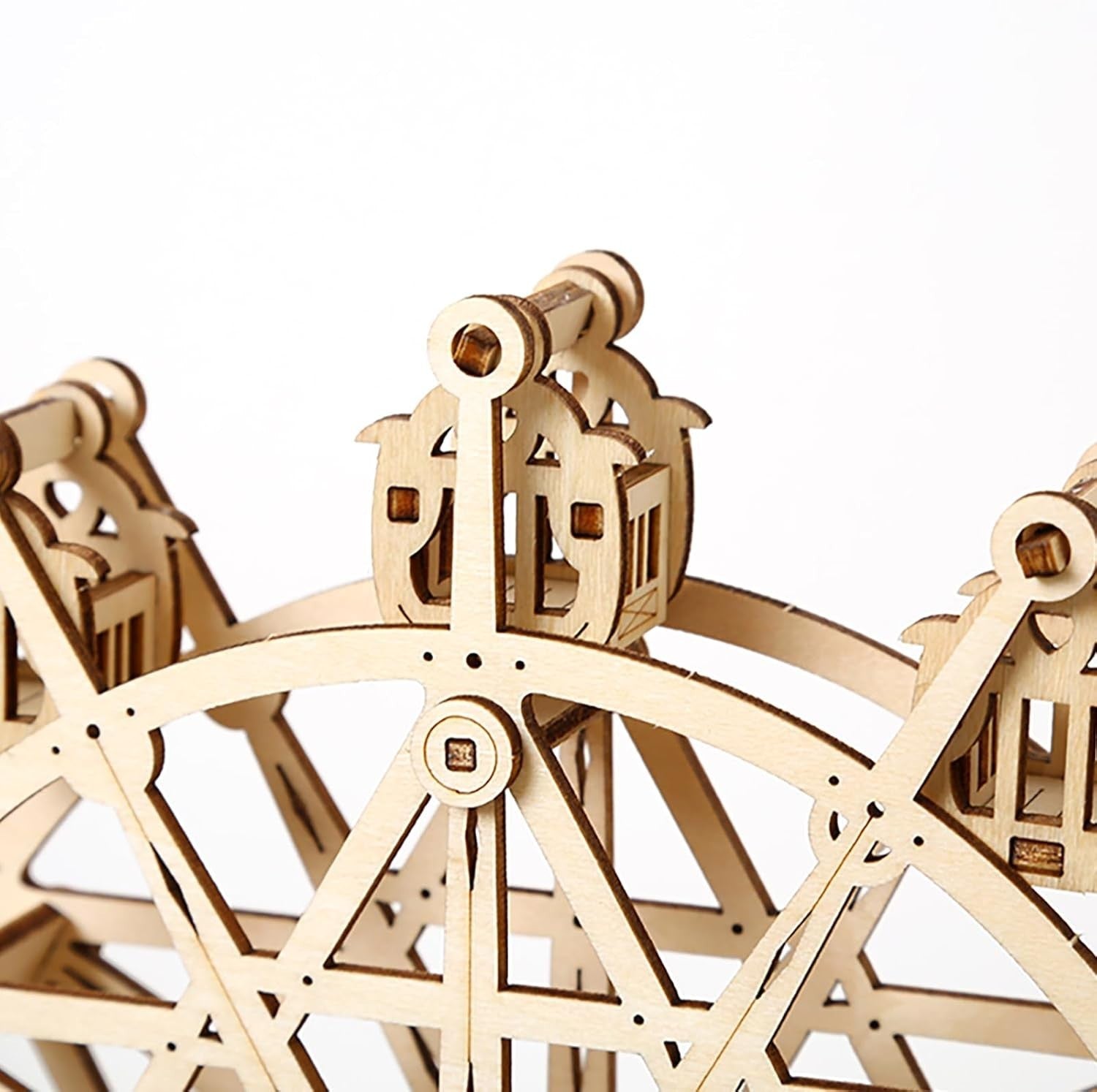 DIY Wooden Ferris Wheel Puzzle with Music Box – Mechanical Model Kit