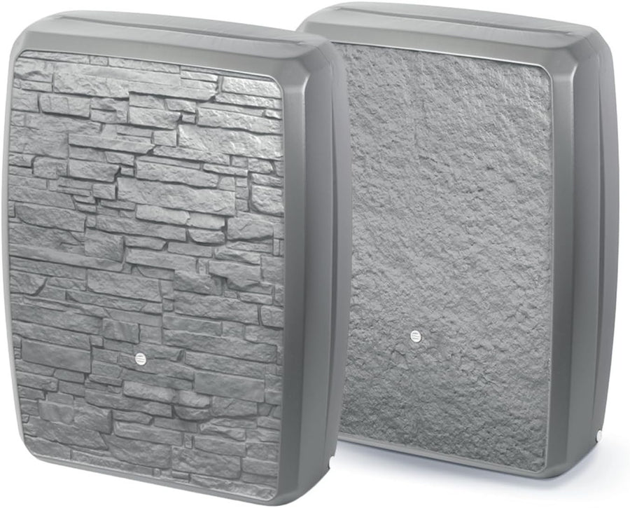 250L Grey Textured Slate Effect Water Butt Tank Large Garden Rain Collector