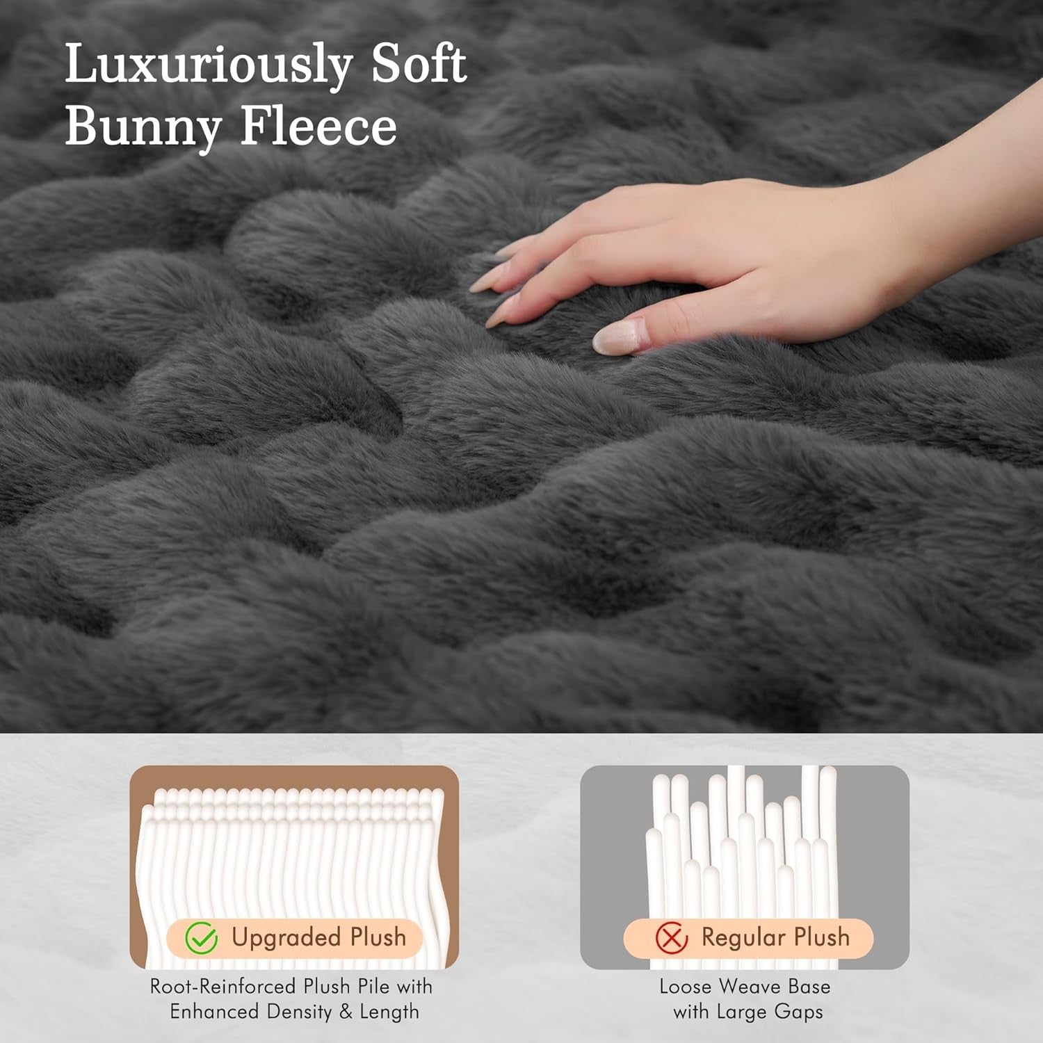 Electric Heated Throw Blanket 130x180cm Plush Fleece Fast Heat Auto Shut Off