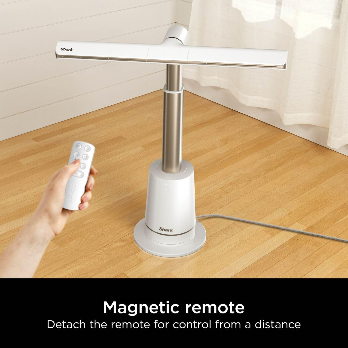 Bladeless Tower Fan White 10-Speed Remote 180° Oscillating Quiet Floor Cooling