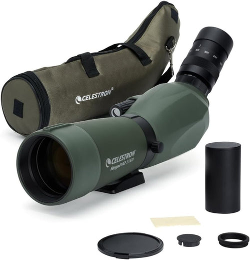 Green 65mm ED Spotting Scope with 16–48x Zoom & Tripod Mount