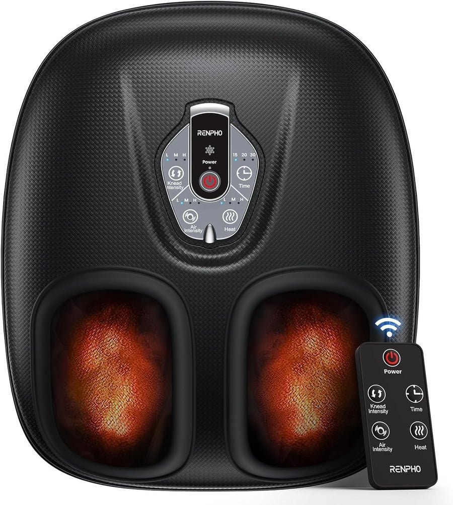 Heated Shiatsu Foot Massager Plantar Fasciitis Relief Remote Control