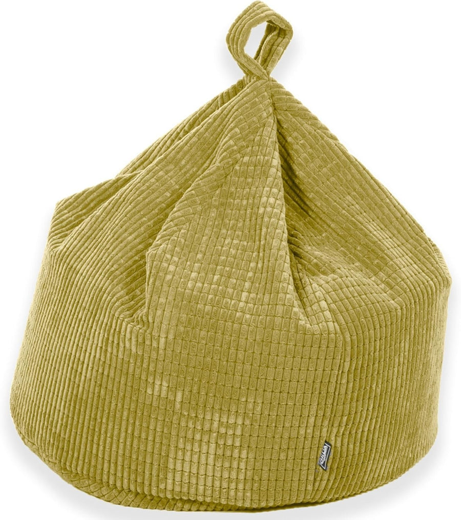 Kids Corduroy Bean Bag Chair Soft Filled Seat - Bedroom Playroom Lounger