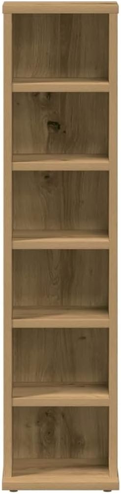 CD DVD Storage Cabinet Oak Media Tower Shelf Organizer Space Saving