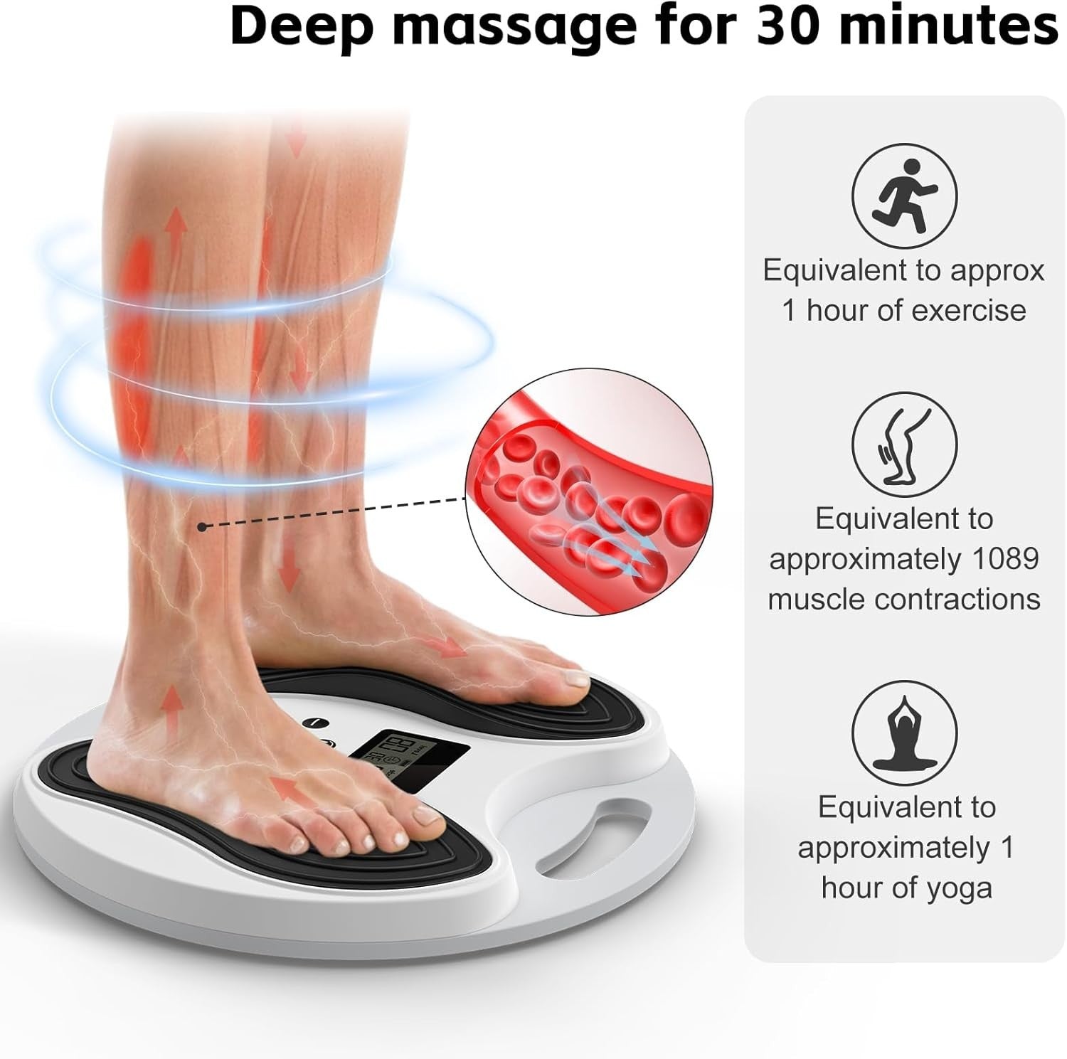 Rechargeable EMS Foot Massager for Pain Circulation Neuropathy Relief