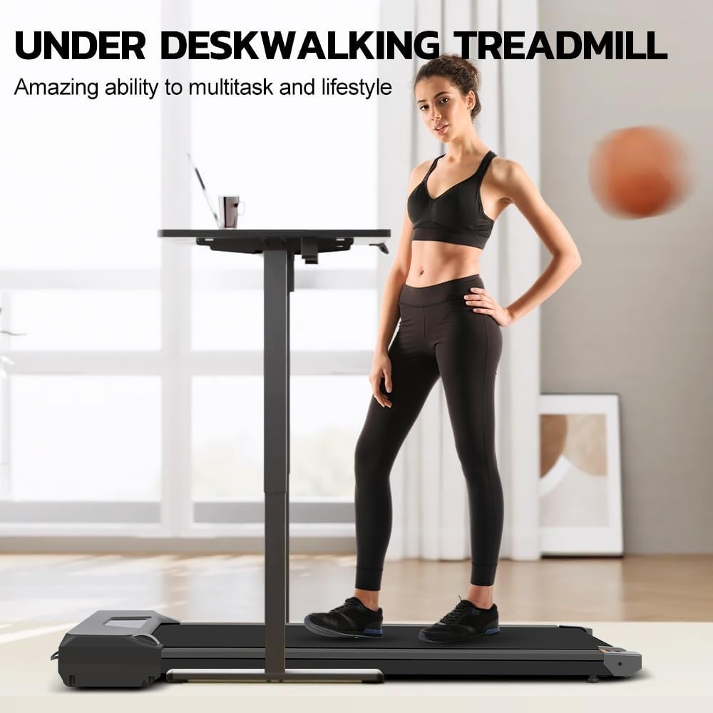 Compact Under Desk Treadmill Walking Pad – Quiet, Slim, LED Display