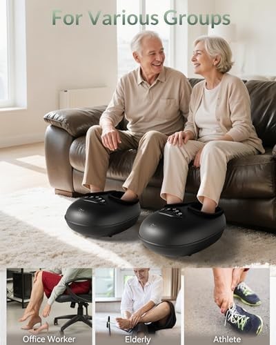 Shiatsu Foot Massager with Heat, Deep Kneading & Compression for Home