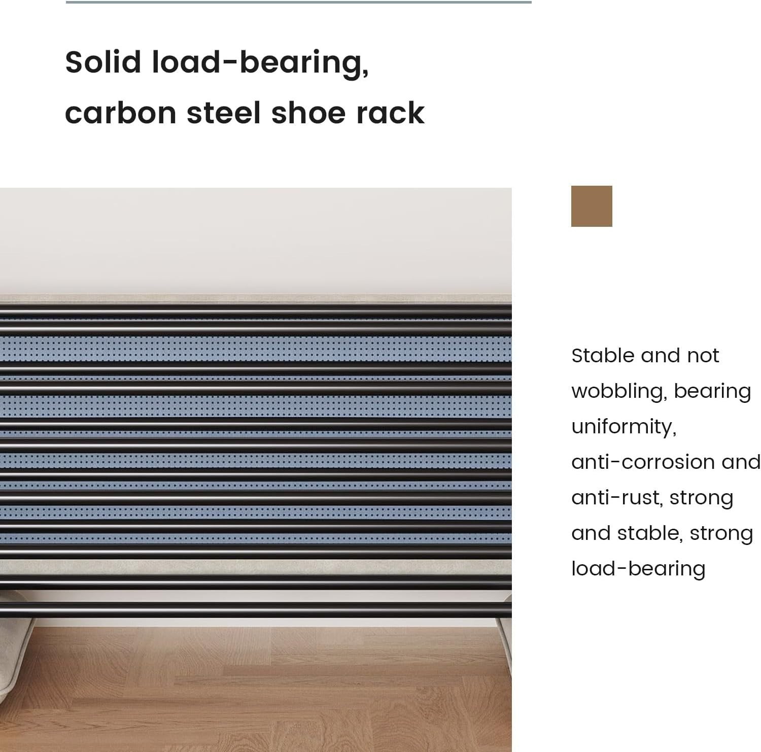 Modern Shoe Bench with Open Rack & Cushioned Seat – 6-8 Pair Storage, Ergonomic