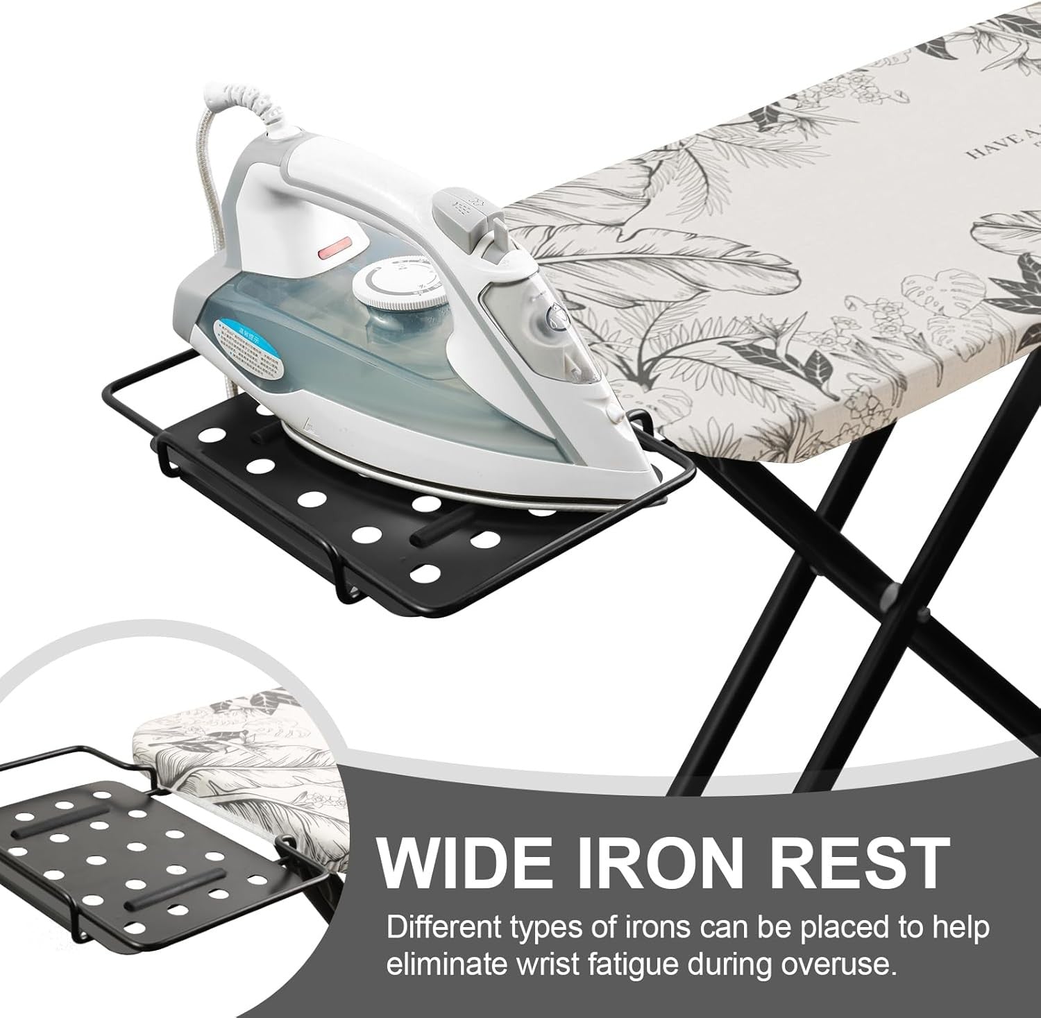 Adjustable Folding Ironing Board Height Adjustable Steel Frame Iron Holder