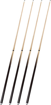 48in Pool Cue Set 4 Sticks 13mm Tip Canadian Wood 2pc 17–21oz