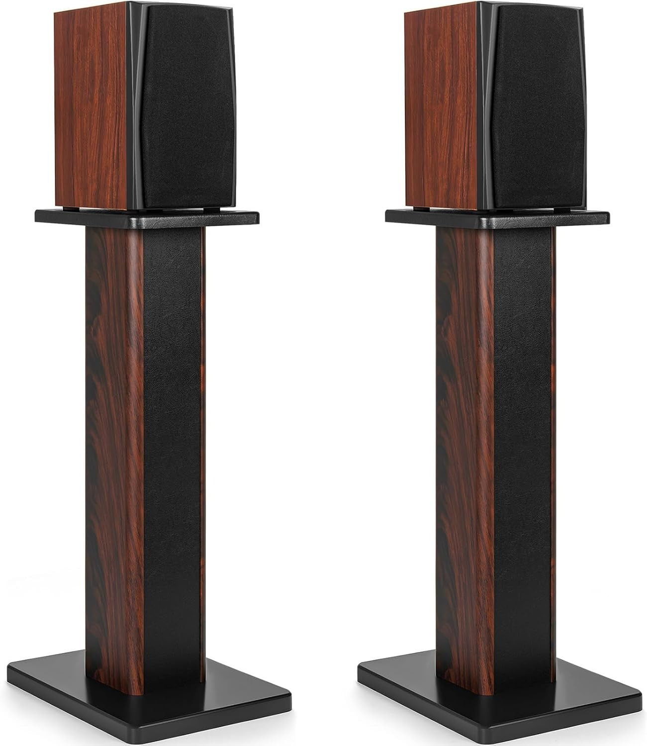 70cm Wood Speaker Stands HiFi Floor MDF Sand Fill Heavy Duty Pair