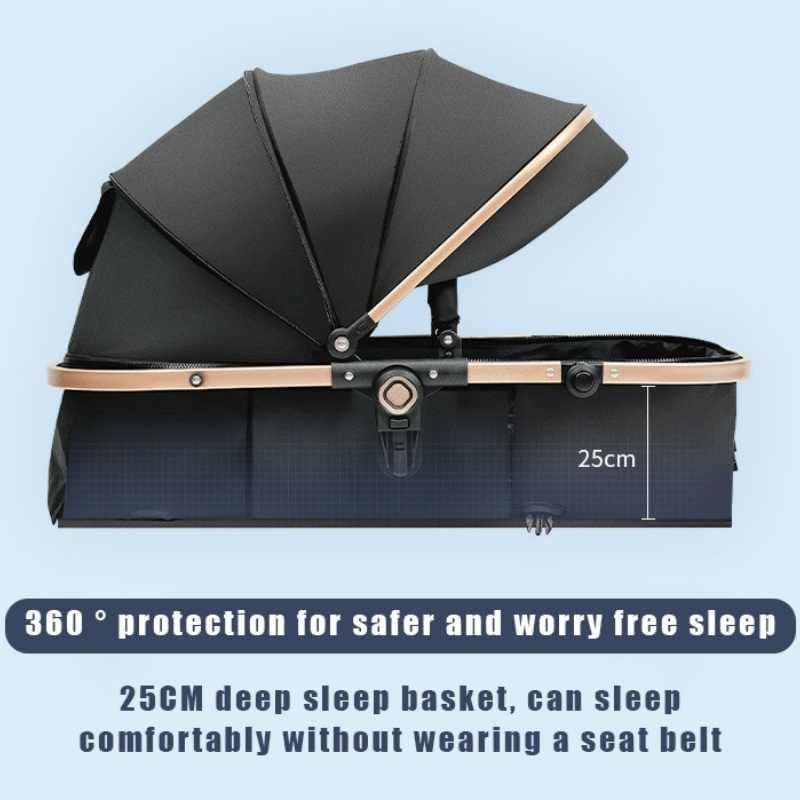 Lightweight Foldable Baby Pushchair Compact Travel Stroller Recline 0–3Y