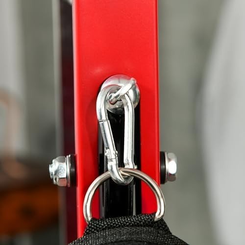 Red Lat Pull Down & Low Row Machine Adjustable Home Gym 50kg