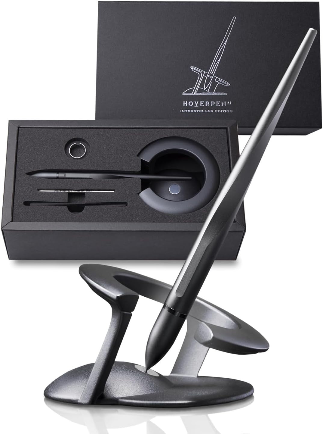 Luxury Hoverpen Interstellar Edition Ballpoint Pen Black Thin Refillable Model