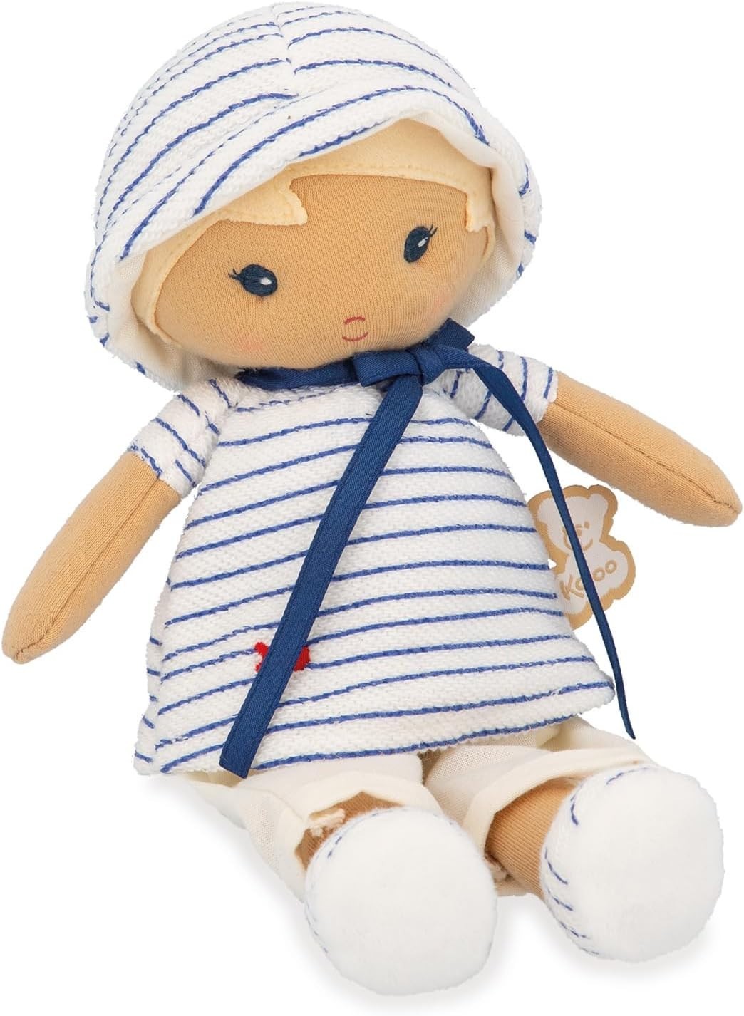 25cm Soft Fabric Rag Doll Sailor Outfit Personalised Ribbon Newborn Gift Box