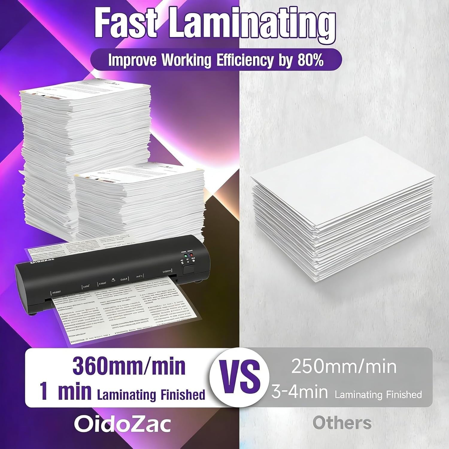 A4 Laminator Hot Cold 4-in-1 Compact No Bubble ABS Jam Release