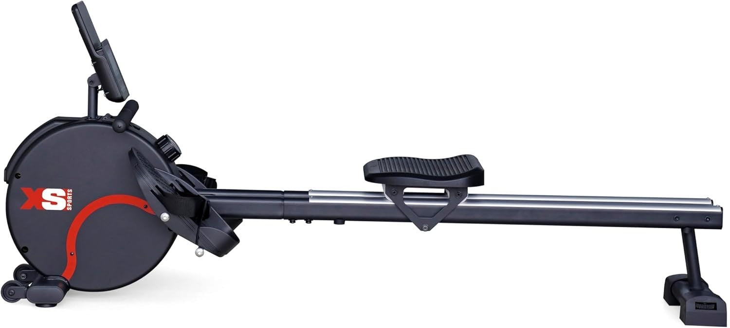 Home Rowing Machine 16-Level Magnetic Resistance Quiet Belt LCD Compact 100KG